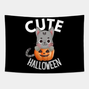 Cute Halloween Kitty Tapestry