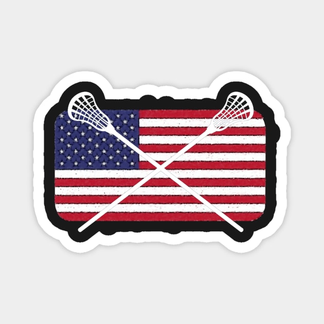 Lacrosse USA American Flag Magnet by anacarminda