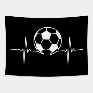 My Heart Beats for Soccer - White Tapestry