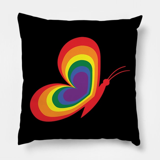 Butterfly pride Pillow by dddesign