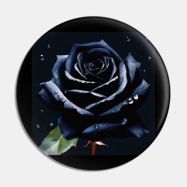 Black Rose Pin by DarkAngel1200