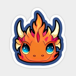 Fire Dragon Cartoon Anime Magnet