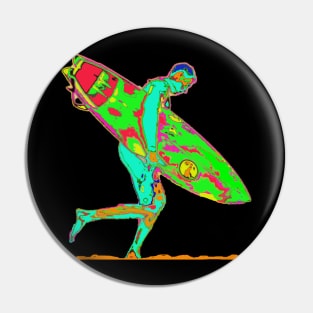 Surfer Color Man Pin