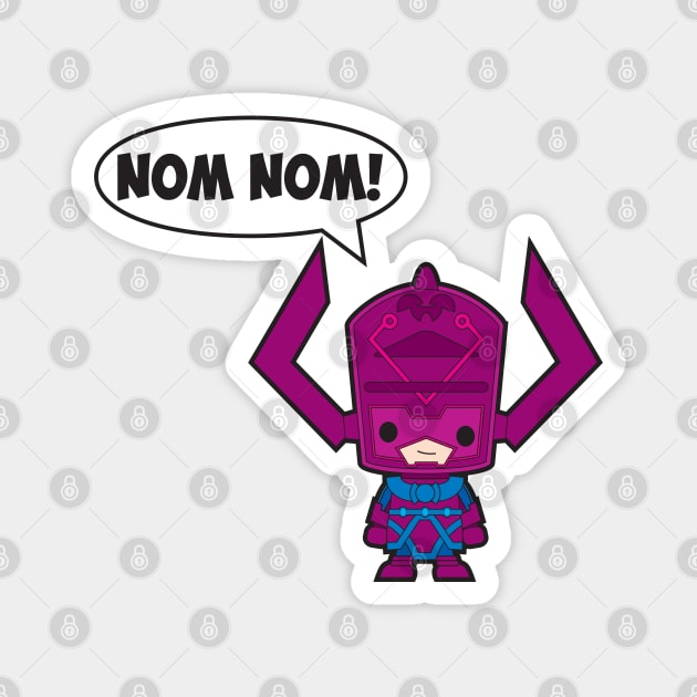 Kawaii Galactus Nom Nom Magnet by Markaneu