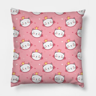 Cute Cat Pattern Artwork - Cat Lover Pillow