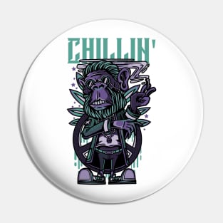 Chillin Gorilla Pin