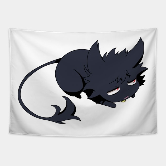 Servamp - Kuro Black Cute Cat Tapestry by oneskyoneland