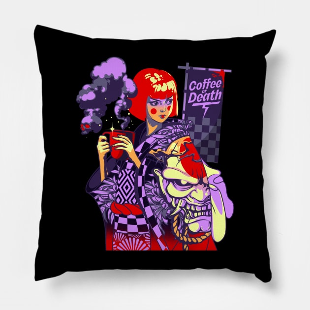 Coffee Geisha Pillow by Heymoonly