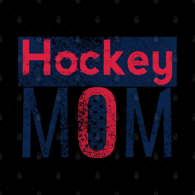 American Hockey Mom in Red and Blue by M Dee Signs