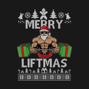 Merry Liftmas Christmas Xmas Fitmas Fitness Santa Holiday 5 T-Shirt