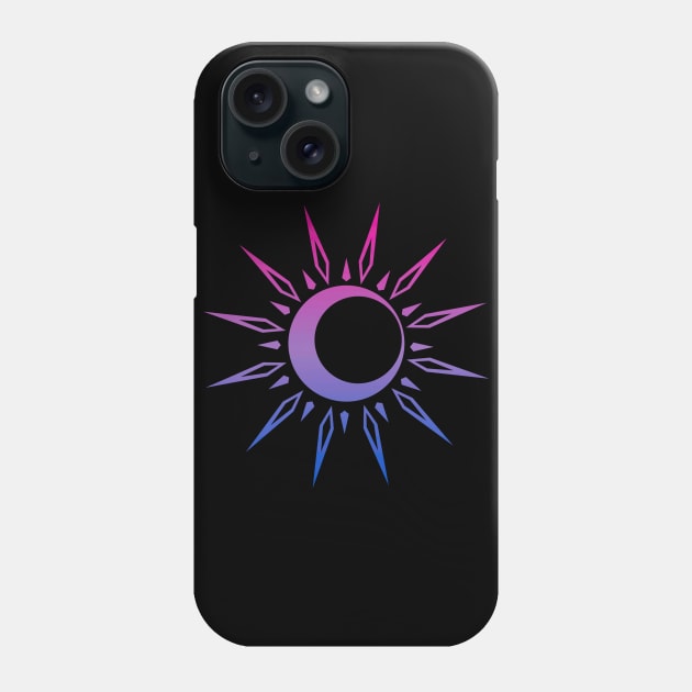 Bisexual Celestial Spiritual Bi Pride Flag Sun Moon Boho Yoga Phone Case by AmbersDesignsCo