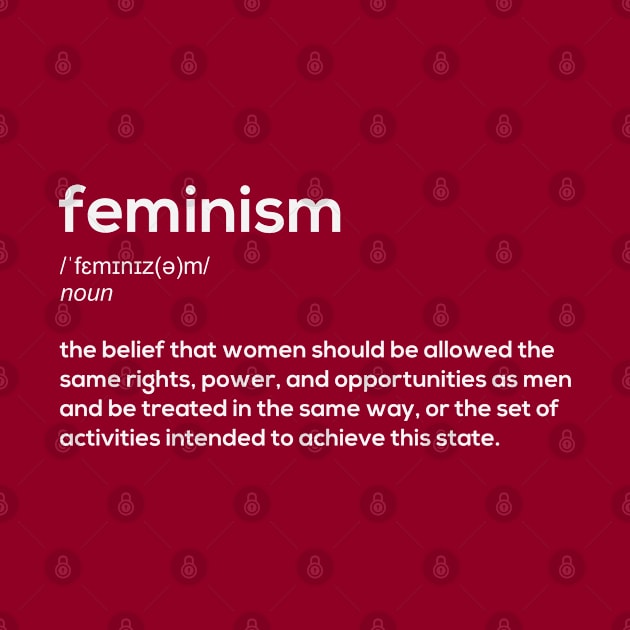 Feminism definition (white) by rebellline