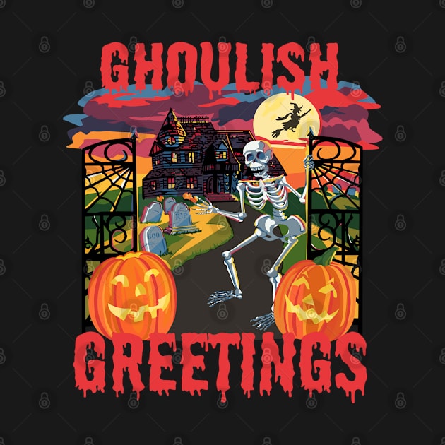 Halloween Spooky Greetings by Screen Fiend Merch