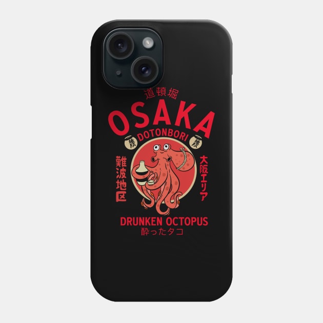 drunken tako Phone Case by Nisu Studio