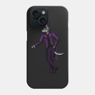 Wolf in top hat Phone Case