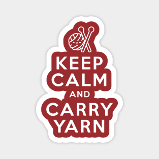 Funny Crochet Keep Calm Carry Yarn Magnet