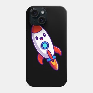 Cute Rocket Launching Cartoon Phone Case