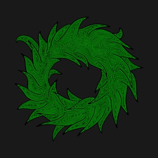 Wreath (black and green) T-Shirt