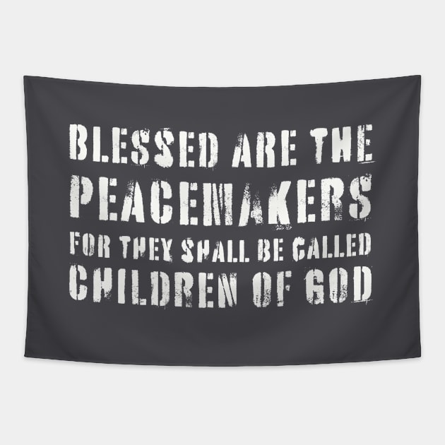 Blessed Are Peacemakers Tapestry by threadsjam