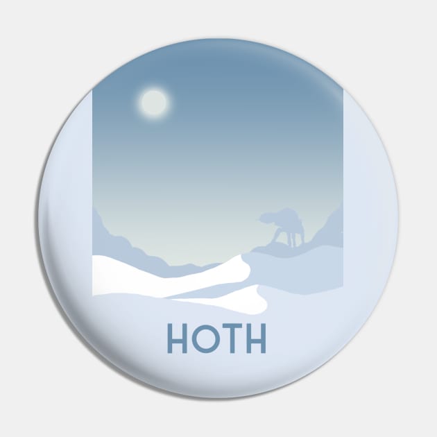Hoth Poster Pin by GarryDeanArt