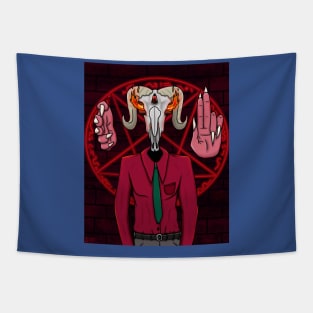 Black Man Magic Baphomet Tapestry