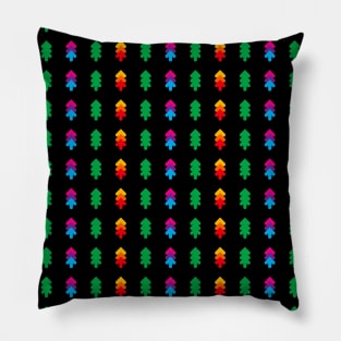 Colorful fir trees pattern, version two Pillow