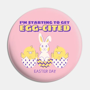 Easter Egg Hunt Easter Eggs Bunny Rabbit Chicks Happy Easter Pin