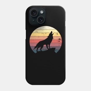 howling wolf at night Phone Case