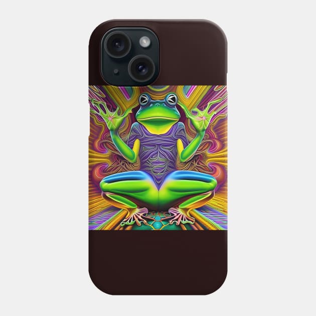 Frogger Spirit Animal (12) - Trippy Psychedelic Frog Phone Case by TheThirdEye