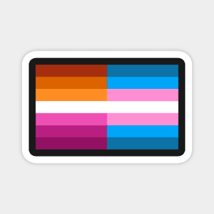 Custom Transgender Lesbian Transbian Flag Magnet