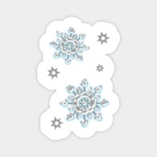 Glass Snowflakes Magnet