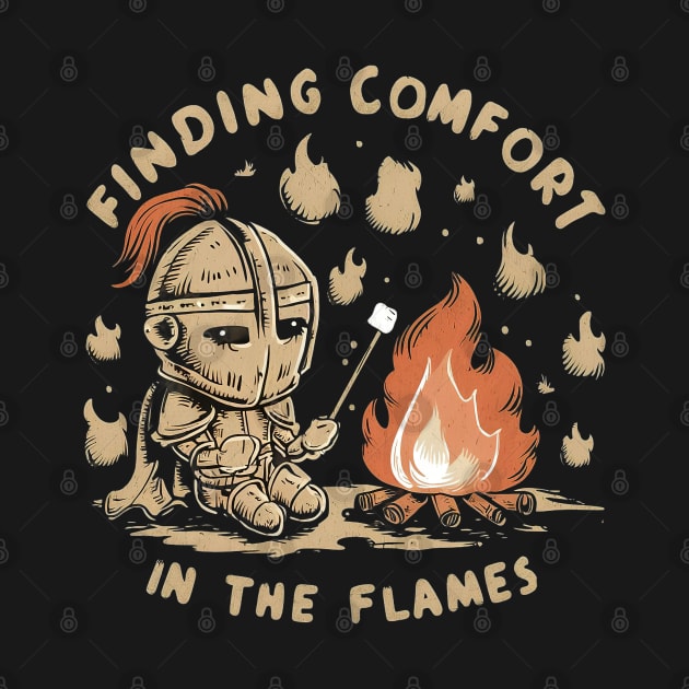 Finding comfort in the flames by Evgmerk