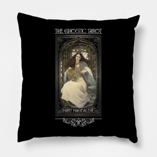 Gnostic Tarot Major Arcana - Mary Magdalene Pillow by AltrusianGrace