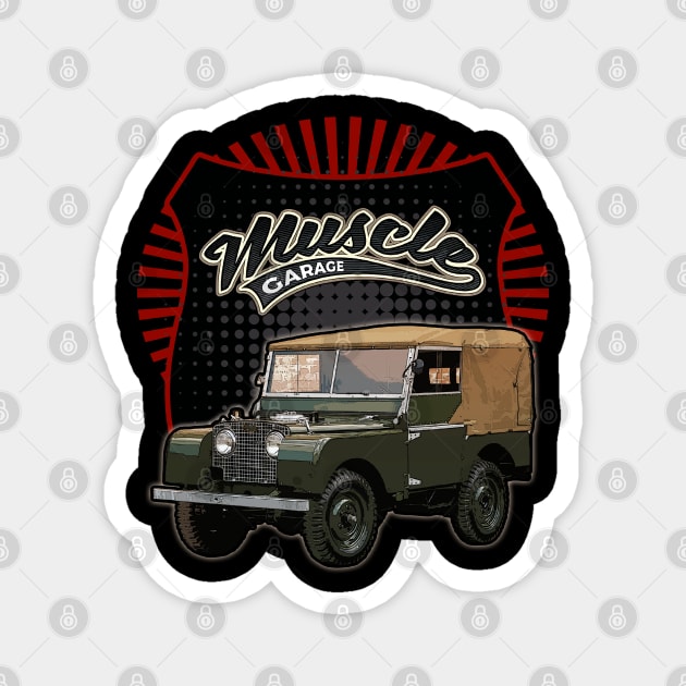 Land Rover Defender 1948 car muscle Magnet by JocelynnBaxter