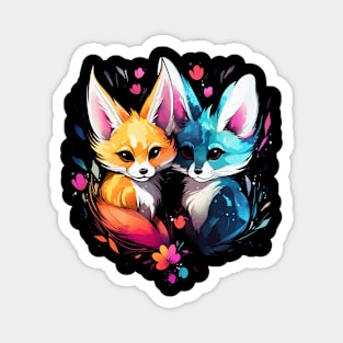 Fennec Fox Couple Valentine Magnet