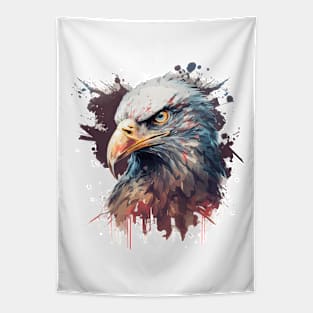 Eagle Portrait Animal Painting Wildlife Outdoors Adventure Tapestry