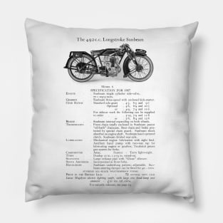 Sunbeam motorbike catalogue entry from 1927 Pillow