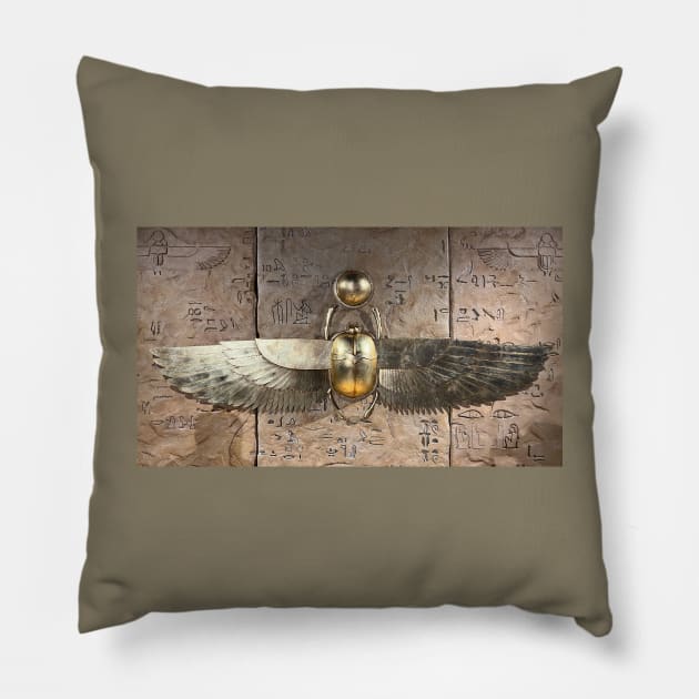 Egyptian Scarab Pillow by HerminatorSnaps