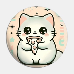 Cat with Pizza Pin
