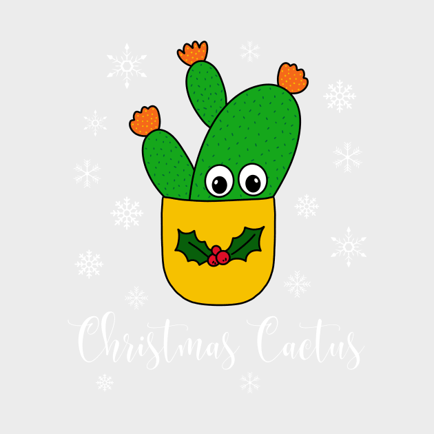 Christmas Cactus - Opuntia Microdasys Cactus In Christmas Holly Pot by DreamCactus