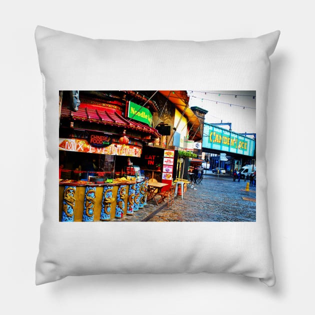 Camden Lock Market London NW1 England Pillow by AndyEvansPhotos