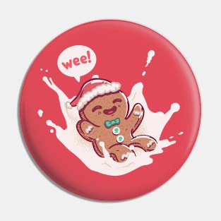 Gingerbread Man Milk Splash Pin