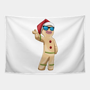 Gingerbread man Christmas Sunglasses Tapestry