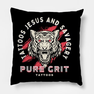 Tattoos, Jesus, and savagery! Pillow
