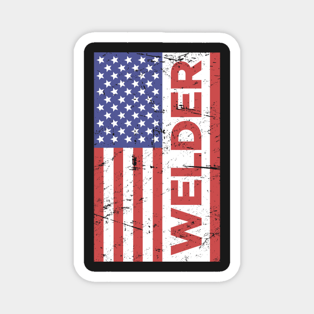 Proud American Welder Magnet by MeatMan