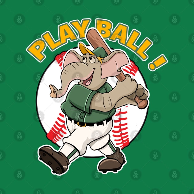 Play Ball! Athletics Baseball Mascot Stomper by GAMAS Threads