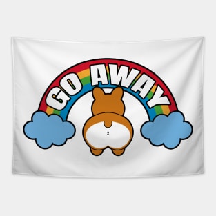 Go Away - Funny Corgi Tapestry