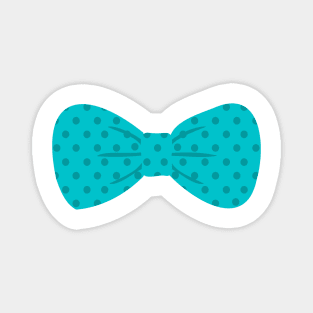 teal polkadot bowtie Magnet