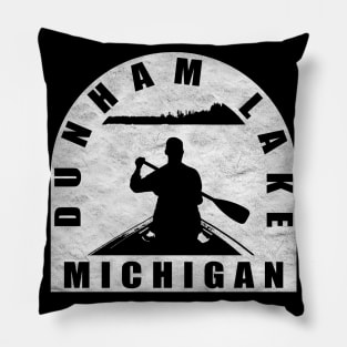 Dunham Lake Canoeing Michigan Pillow