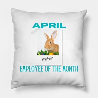 April Employee of the Month Pillow